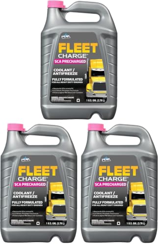PEAK Fleet Charge SCA Precharged Coolant/Antifreeze, Concentrate, 1 Gallon (Pack of 3) - size: Concentrate (Pack of 3)