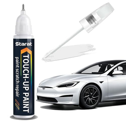 Pearl White(PPSW) Touch Up Paint Pen for Tesla Scratch Repair - color: Pearl White (PPSW)