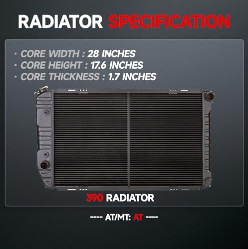 VibeUp 390 Radiator | Without TOC & EOC | 28" - size: RAD:390