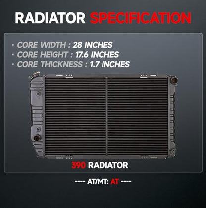 VibeUp 390 Radiator | Without TOC & EOC | 28" - size: RAD:390