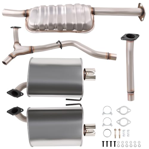 Exhaust Resonator Muffler Pipe System Replacement kit Compatible with - size: 2009-2013 Forester 2.5L H4