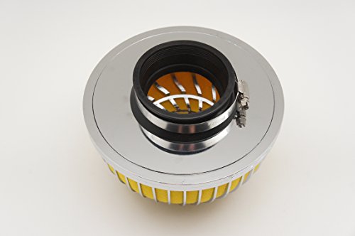 Autobahn88 Mushroom High Flow Air Intake Filter, 3" (76mm) Inlet, Oil-Free (Yellow) - color: Mushroom Filter, 3" Inlet, Plastic Frame, size: Yellow