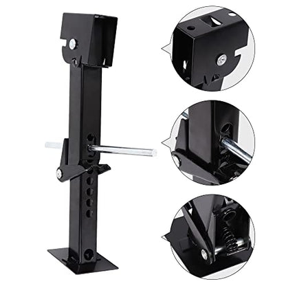 Telescoping Trailer Stabilizer Jacks - Adjusts from 11.8" to 17.7", Includes 11.8" Long Bar/Crank, 1000 lbs Capacity Each, Set of 2