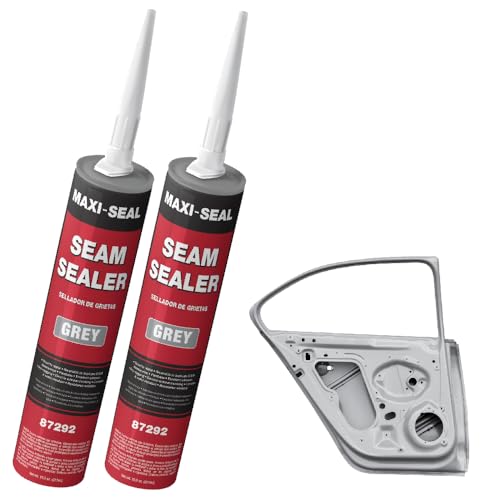 LAUCO Maxi-Seal Gray Polyurethane Seam Sealer (2-Pack, 10.5oz Tube) | Durable & Flexible Auto Body Filler for OEM Seams | Brushable Joint Compound (87292) - style: 2 Pack
