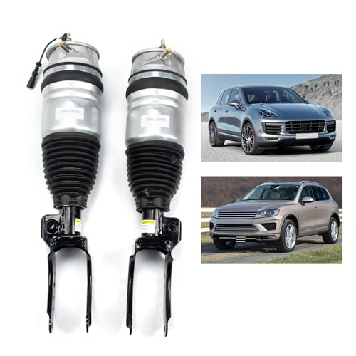 2 PCS Front Complete Struts Assembly Shock Absorbers Air Suspension Compatible with 2011-2018 Porsche Cayenne VW Touareg, Replacement Struts Shocks Assembly for 7P6616039N, 7P6616039N - size: F396