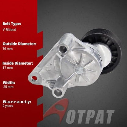 Belt Tensioner Assembly & Pulley Fit for:-Chevy for:-GMC Silverado - size: 38158