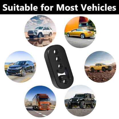 4 Pack Exhaust Rubber Hanger, Rubber Muffler Hangers with 4 Holes 0.47 Inch - color: black-4PCS 4 Holes