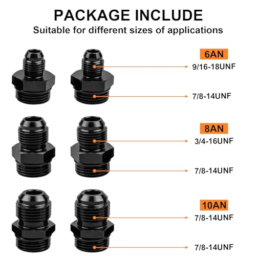 LUNEY 100 Micron Inline Fuel Filter with 6/8/10AN Adapters & 50MM Bracket