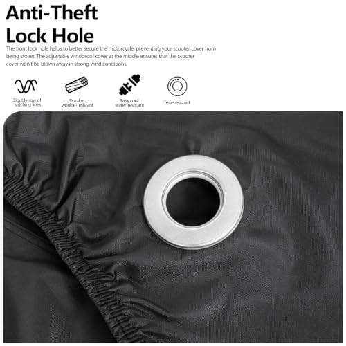 Motorcycle Cover Fit for Harley Cruiser Models & Most Other Cruiser Models - color: Black-[3XL-For Cruiser Model]