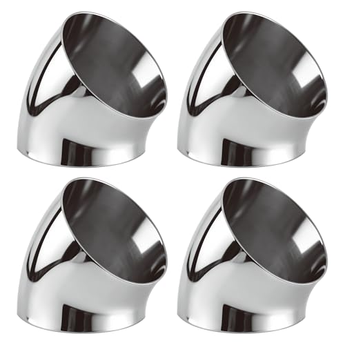 4PCS Stainless Steel Elbow 3" 45° Mandrel Bend Elbow-Thickness 16GA/.065" Wall, 304 Stainless Elbow Exhaust Tubing for Car Modified Exhaust Elbow Pipe, Stair Handrail - size: 3" 45° (4 Pack)