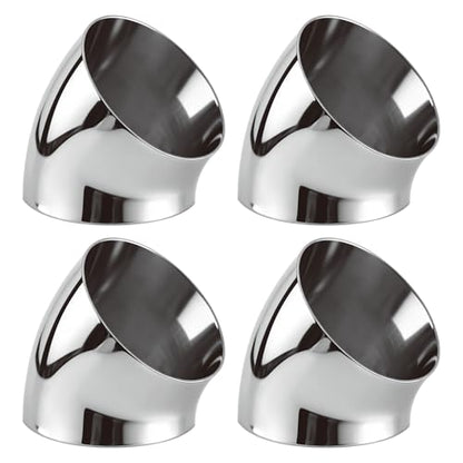 4PCS Stainless Steel Elbow 3" 45° Mandrel Bend Elbow-Thickness 16GA/.065" Wall, 304 Stainless Elbow Exhaust Tubing for Car Modified Exhaust Elbow Pipe, Stair Handrail - size: 3" 45° (4 Pack)