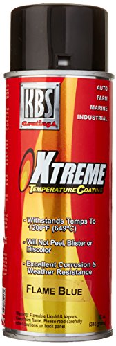 KBS Coatings 65110 Flame Blue Xtreme Temperature Coating - 12 fl. oz. - color: Flame Blue, size: 12 Fl Oz (Pack of 1)
