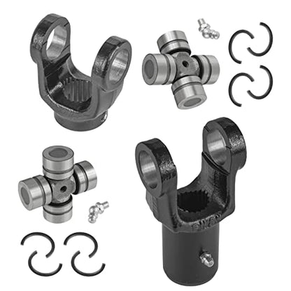 Caltric 2x Front Rear Drive Shaft Yoke with U-joint Compatible with Polaris RZR 900 All Options 2015 2016 2017-2020
