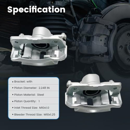 2 Pcs Front Brake Calipers Fit for 1991-2001 Honda Accord CR-V Odyssey Prelude, 1995-2001 Acura CL Integra TL, 1996-1999 Isuzu Oasis, Replace for 19B1460 19B1461 - size: 19B1460+19B1461