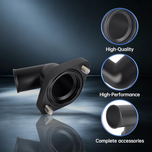 15° Swivel Water Neck Aluminum Black Thermostat Housing - color: Black, size: 15 Degrees Style1