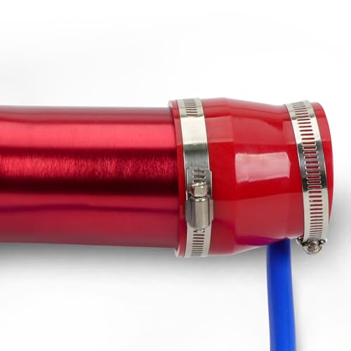 BARTOO 3 Inch Cold Air Intake Pipe Turbo Piping for Car Truck Red - color: Z-Red Pipe