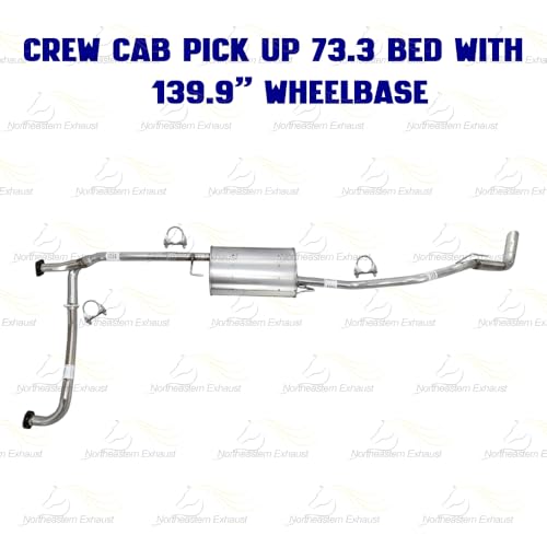 Exhaust Front Pipe Muffler Resonator Pipe Kit Compatible with Nissan Frontier 2007-2019 4.0L | Stainless Steel | Northeastern Exhaust | Includes Clamps Bolt Kit and Gaskets | Direct-Fit Replacement