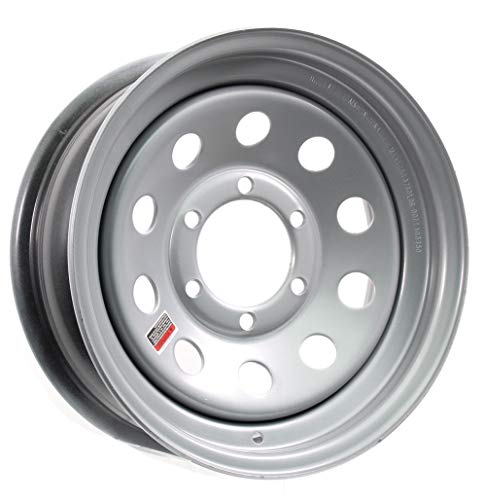 15" TRAILER STOCK UTILITY 6 LUG SILVER MOD WHEEL WHEELS RIMS 6X5.5