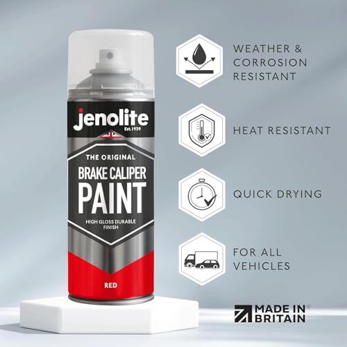 JENOLITE Brake Caliper Paint Aerosol, Red 1x13.5oz - color: Red, size: 13.5 Ounce (Pack of 1)