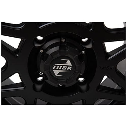 4/110 Tusk Tintic Wheel 14x7 5.0 + 2.0 Matte Black For Yamaha Viking VI 700 4x4 2015-2021