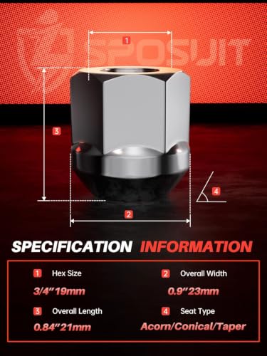 Sposuit 20 Pcs M12x1.5 Open End Lug Nuts - Replacement for Chevrolet - color: Chrome, size: M12x1.5, style: 20 Pcs Open End