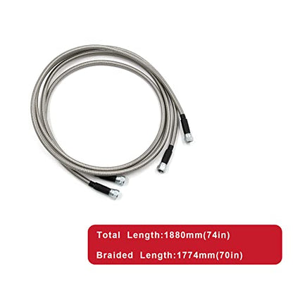 6AN 70inch Transmission Cooler Lines Kit - style: for GM Chevy 1996-2021
