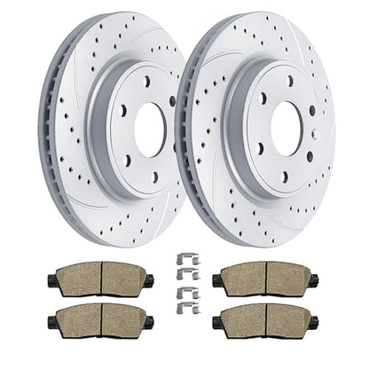 Acinoparts Front(12.80") Brake Kit for 2009-2017 Chevy Traverse 2008-2017 - size: HMBK55150