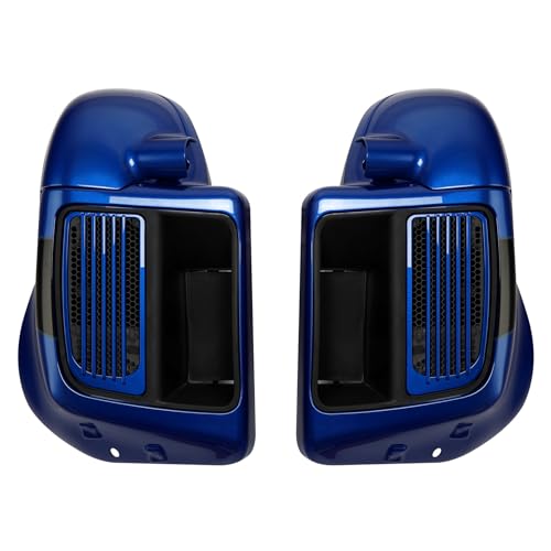 HR3 Candy Cobalt/Indigo Ink Water-Cooled Vented Fairing Lowers Kit Compatible with 2017 CVO Street Glide FLHXSE (Replace for OEM) - color: Candy Cobalt / Indigo Ink