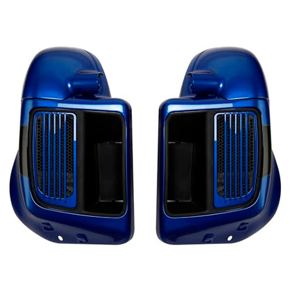 HR3 Candy Cobalt/Indigo Ink Water-Cooled Vented Fairing Lowers Kit Compatible with 2017 CVO Street Glide FLHXSE (Replace for OEM) - color: Candy Cobalt / Indigo Ink