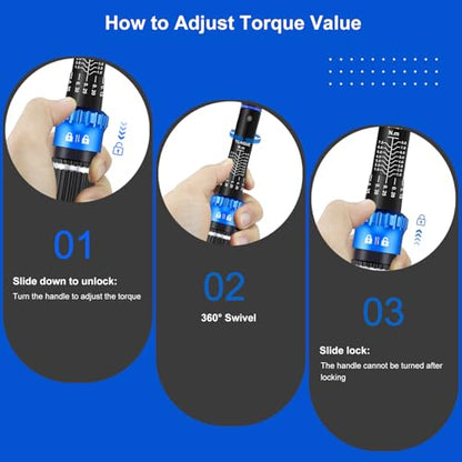1/4" Drive Small Torque Wrench 1-8 Nm (8.85-70.8 in lb) ±3% Precision, Dual-Direction 72-Tooth Click Low Torque Wrench for Bicycle, Electronics, Small Engine Repair, and Delicate Fasteners - size: 1/4" 1-8nm