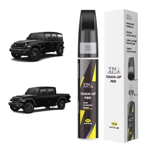 XNA Black(PX8) for Jeep Touch Up Paint - color: Black(PX8) for 2025 Wrangler/2024 Wrangler/2025 Gladiator/2024 Gladiator