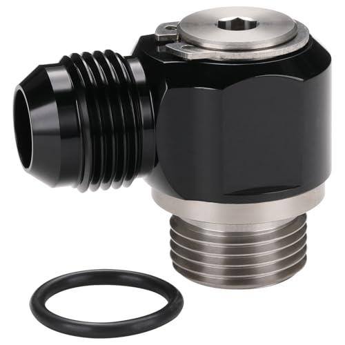 10AN Male Flare Banjo to 10AN -10 ORB Stainless Steel Banjo Bolt Assembly Fitting Adapter Black - size: 10AN to -10 ORB