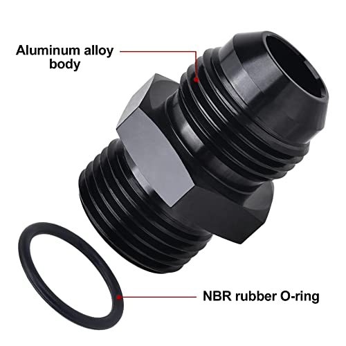 EVIL ENERGY 12AN Flare to AN12 ORB Male O-Ring 2PCS Fitting Adapter - size: 12AN ORB to 12AN