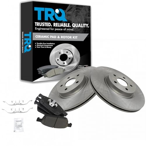 TRQ Front Ceramic Brake Pad and Rotor Set - style: BKA11974