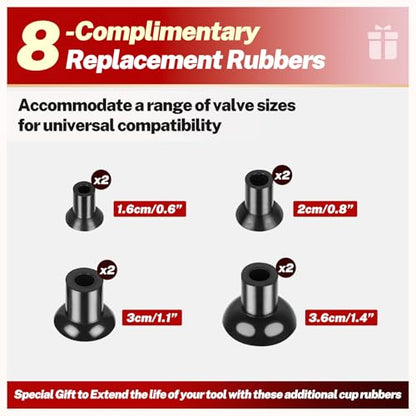 BILITOOLS 2PCS Valve Lapping Tool Kit, Valve Grinding Tool, 8 Spare Cups - size: 2pcs
