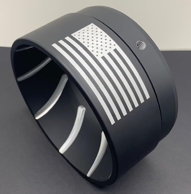 SharkRoad Compatible End Cap "Comet-F" Exhaust Muffler Tip fits on 4.5" Shark Road Exhaust (GLACIER BLACK)