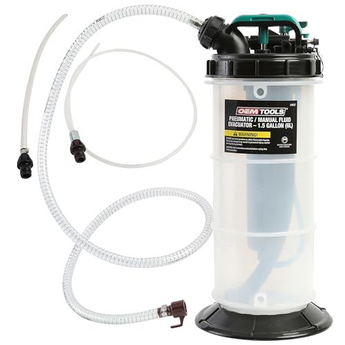OEMTOOLS 24937 Pneumatic/Manual Fluid Extractor, 6L Oil Extractor Pump - size: 6.0 Liter