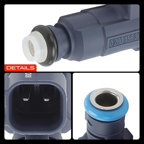 A-Premium Set of 6 Fuel Injectors Compatible with Chevrolet, Pontiac