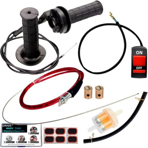 7/8" 22mm Twist Throttle Cable Handle Kit for Predator 196cc 212cc 6.5hp Coleman CT200U CT200U-EX BT200X Baja Warrior MB200 79cc 100cc CT100U CC100X Doodle Bug DB30 Motovox Mini Bike Go Kart