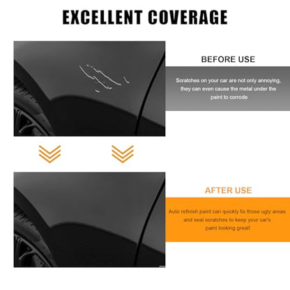 Touch Up Paint Pen for Cars, 2 in 1 Quick Drying Touch Up Pen Lasting Auto Scratch Remover, 0.4 Fl Oz Color Accurate Paint Pens Quick & Easy Solution to Repair Scratches (Black) - color: Black