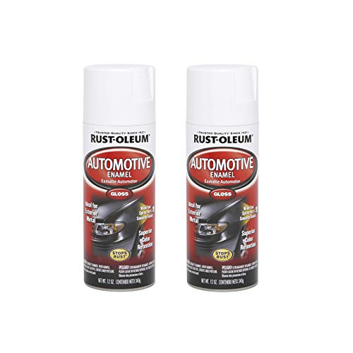 Rust-Oleum 252468-2PK Automotive Enamel Spray Paint, 12 oz, Gloss White, 2 Pack - color: Gloss White, size: 12 Ounce (Pack of 2)
