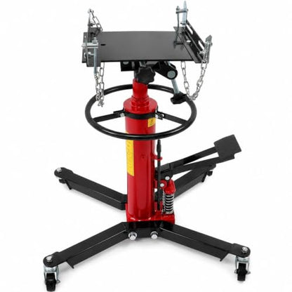 1322LBS Transmission Jack Capacity 2-Stage Hydraulic Telescopic Jack with 360° Swivel Wheel Red