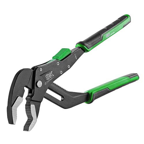 SK 12'' Quick Adjust Water Pump Pliers, SureGrip V-Jaw Groove Joint Pliers - size: 12" Quick Adjust Groove Joint Pliers