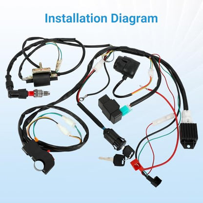 EOPOAYI Pit Bike Wiring Harness Electric Start for 110cc 125cc TaoTao ATV