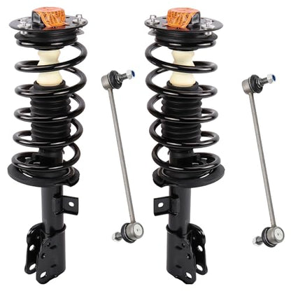 MOSTPLUS 4PCS Front Struts & Sway Bar Links Kit Compatible for 12-13 Chevy Captiva Sport; 10-17 Chevy Equinox; 10-17 GMC Terrain; 08-09 Pontiac Torrent; 08-10 Saturn Vue; 07-09 Suzuki XL-7 - size: Front Struts+Sway Bar Links(Set of 4), style: 2010-2017 Eq