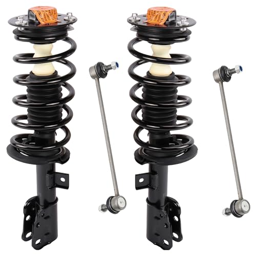 MOSTPLUS 4PCS Front Struts & Sway Bar Links Kit Compatible for 12-13 Chevy Captiva Sport; 10-17 Chevy Equinox; 10-17 GMC Terrain; 08-09 Pontiac Torrent; 08-10 Saturn Vue; 07-09 Suzuki XL-7 - size: Front Struts+Sway Bar Links(Set of 4), style: 2010-2017 Eq