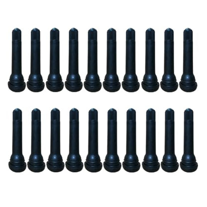 20Pcs TR418 Tubeless Valve Stems, Black Rubber Snap-in Valves Tubeless Tire Valve Stems Replacement for Tubeless 0.453 inches Rim Holes on Standard Auto Tires - size: TR418-20pcs