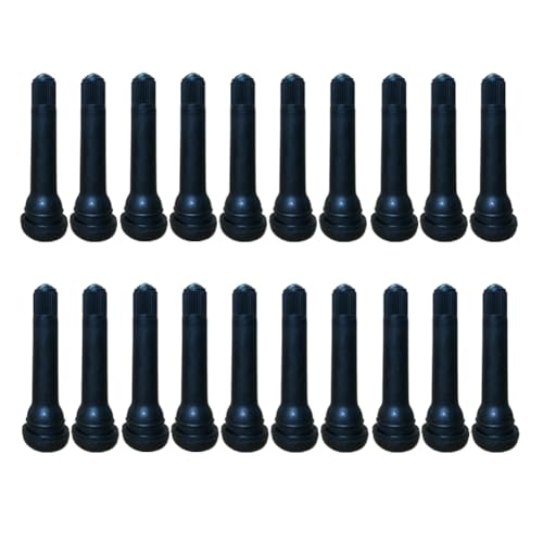 20Pcs TR418 Tubeless Valve Stems, Black Rubber Snap-in Valves Tubeless Tire Valve Stems Replacement for Tubeless 0.453 inches Rim Holes on Standard Auto Tires - size: TR418-20pcs