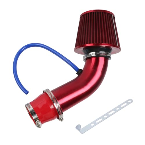 Modengzhe Cool Air Intake Kit, 3" Universal Induction Flow Tube Kit, Red - color: Red