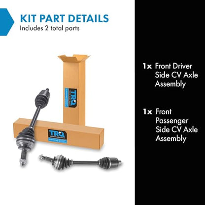 TRQ Front Driver Side and Passenger Side CV Axle Assembly Set 2 Piece - style: CSA82456
